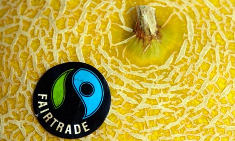 Galia melon with Fairtrade sticker