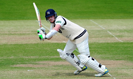 Sam Robson on his way to 178 for Middlesex against Durham at Lord's