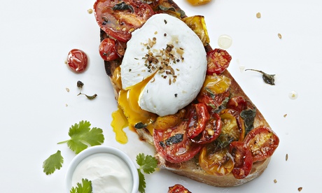 Yotam Ottolenghi's bruschetta with dukkah egg and slow-roasted tomatoes