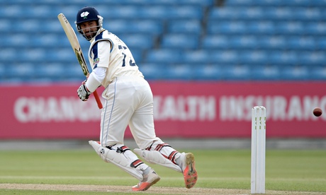 Boos greeted the decision to give out Yorkshire's Cheteshwar Pujara after he had scored 23.