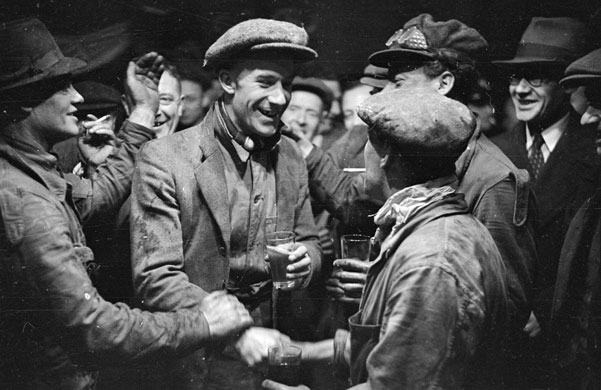 Gallery Apprenticeships: Coopers at the Ram Brewery, Wandsworth congratulate workmate Ronnie Fordham