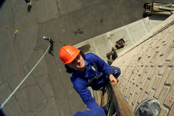 Gallery Apprenticeships: Geoffrey Green, first year student on a Steeplejack 24 course
