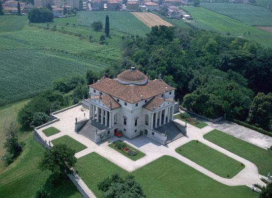 Architecture: Aerial view of the Villa Rotonda by Andrea Pallidio