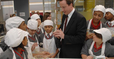 David Cameron at Mossbourne Community Academy in Hackney 