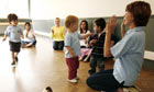Hanna McCarthy with her Talking Tots class at Putney Leisure Centre
