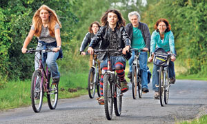 Freewheeling... the Brookes family take to the road in search of inspiration