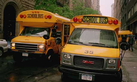 school bus. Yellow school buses