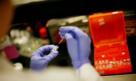 Research in a laboratory