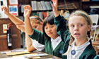 Pupils at a school council meeting at Bournville junior school in Birmingham. The children are elected annually from each class and meet under the eye of a deputy head. Photograph: David Sillitoe