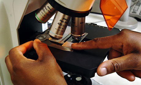 A microscope at the chemistry laboratory at Imperial College London