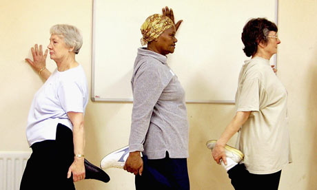 Pensioners Keep Fit As They Participate In An Exercise Class  ces