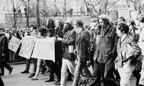 Allen Ginsberg protesting against Vietnam war