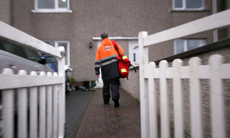 Postman delivers letters