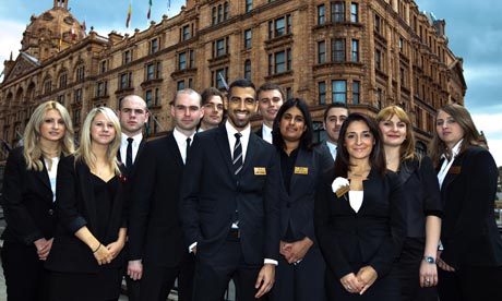 Harrods sales staff have the chance to gain a degree in sales while they are at work