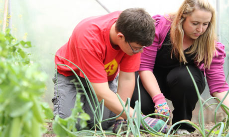 Pupils gardening at Beechwood College