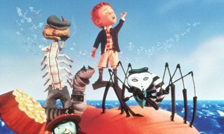 A still from the film of Roald Dahl's James and the Giant Peach which was published 50 years ago.
