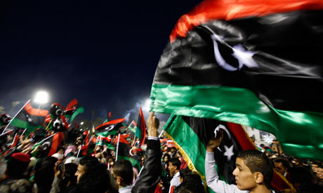 Celebrations in Libya a year since the start of the uprising . 
