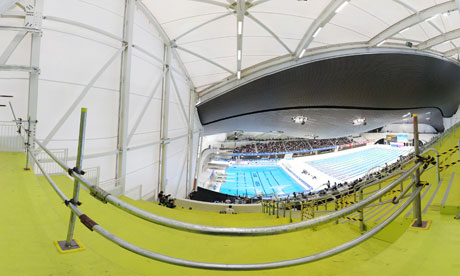The Aquatics Centre is part of the gateway to the Olympic Park. Designed by architect Zaha Hadid