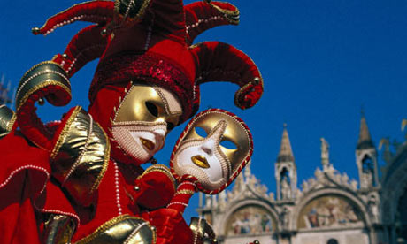 Make a carnival mask inspired by the Venice carnival