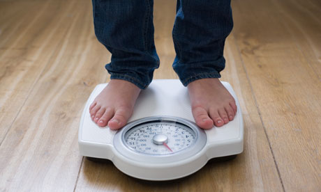 Person standing on scales