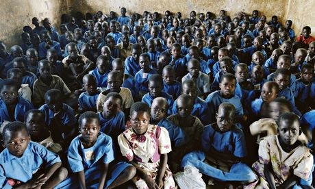 Overcrowded Ugandan Classroom