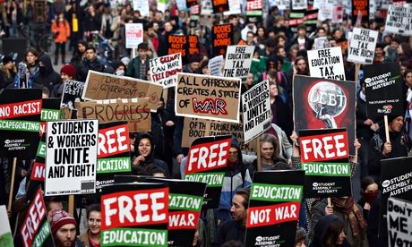 A National Day Of Protest Is Held As Students Demonstrate Over Tuition Fees