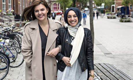 Leeds university students Libby Faulkner and Abla Klaa