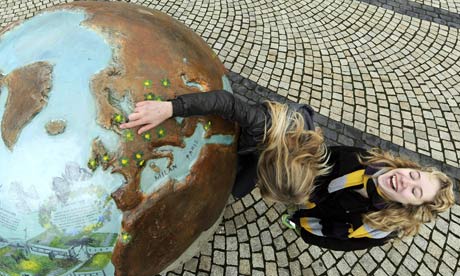 COP15 : Cool Globes exhibition in Kongens Nytorv in Copenhagen