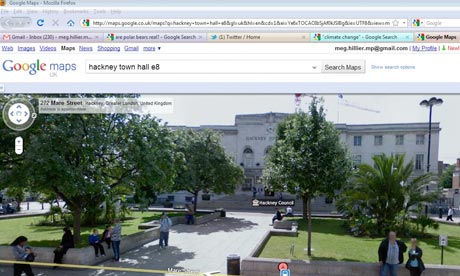 Screengrab of a twitpic page twitted by Shadow environment minister Meg Hillier.