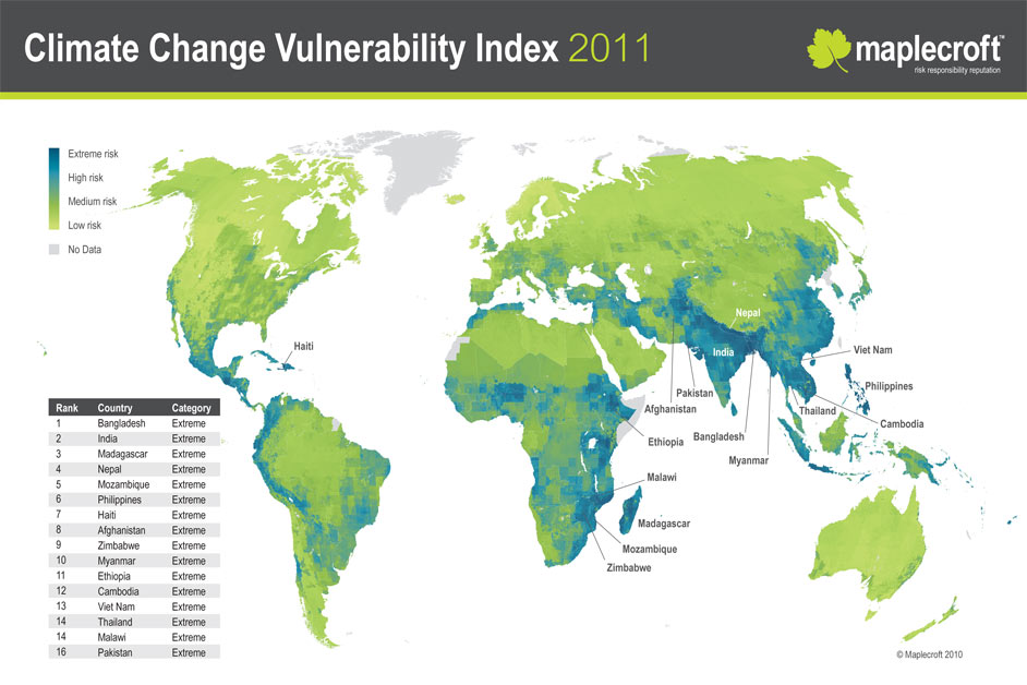 Climate change threatens emerging superpowers, warns report