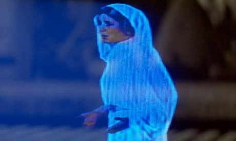 Hologram of Princess Leia in the first Episode of Star Wars