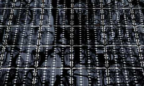 Photovoltaic solar panels on the roof 