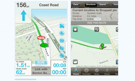 Bike Blog : The Bike Hub 'cycle satnav' app