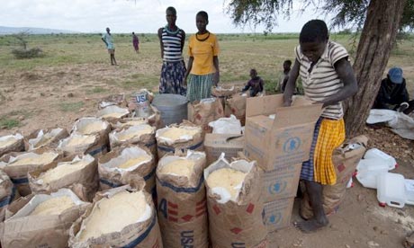 MDG : WFP emergency relief food in Karamoja, Uganda 