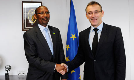 MDG : EU meeting on aid : Andris Piebalgs received John Rwangombwa