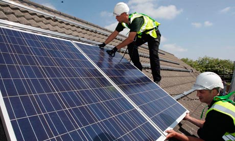 Installation of Solar Panels on Roof