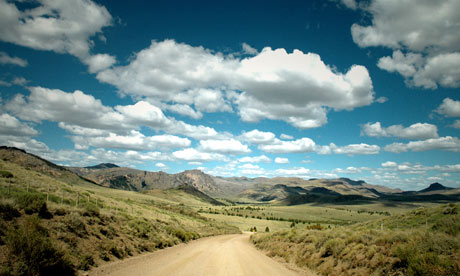 MDG : China land grabbing in Argentina : patagonian steppe near Bariloche city , Rio Negro state