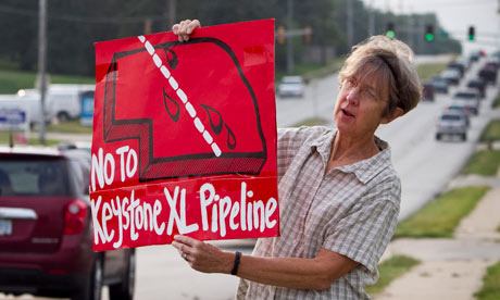 protester opposed to the Keystone XL pipeline , TransCanada's second pipeline