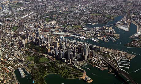 aerial view sydney