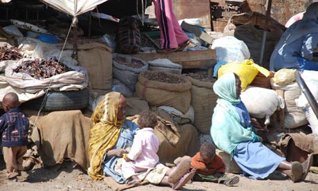 MDG : Women tend to their market stalls in the capital Asmara , Eritrea