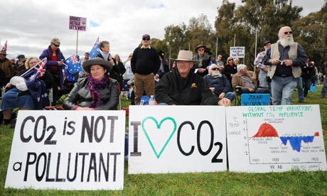 John Vidal blog : Climate campaigners should use humour like Anti-carbon tax protesters , Australia 