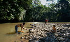 Kichwa Family by Napo River, Amazon Rain Forest, Ecuador