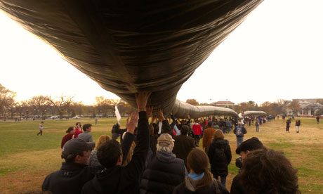 Environmental activiss protest against Keystone XL pipeline heading for the White House