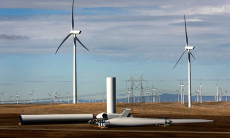 Vestas Wind Systems Turbines Assembly At The SMUD Wind Power Plant in Rio Vista, California