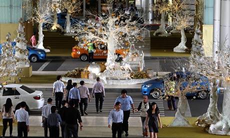 shopping mall at the main business district in Jakarta, Indonesia