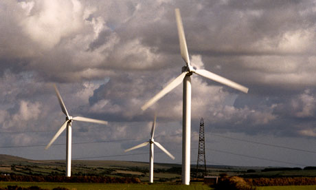 Wind turbines in Cornwall 