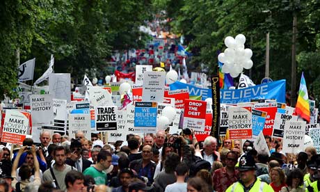 MDG : INGO : Make Poverty History campaign rally