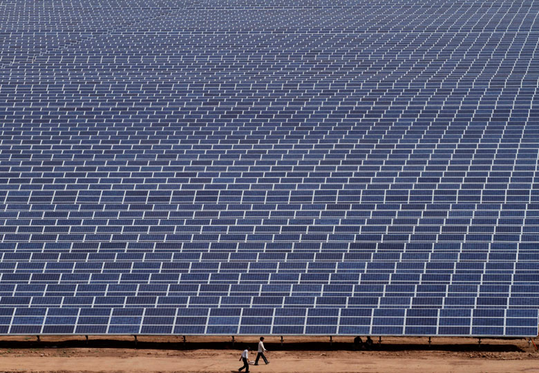 Big Picture : The Gujarat Solar Park at Charanka in Patan district , India