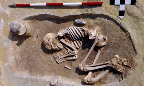 a male adze burial from the cemetery of Kleinhadersdorf, Austria