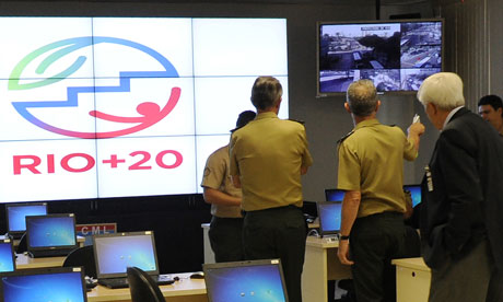 Rio+20 : logo at Security Control Centre 